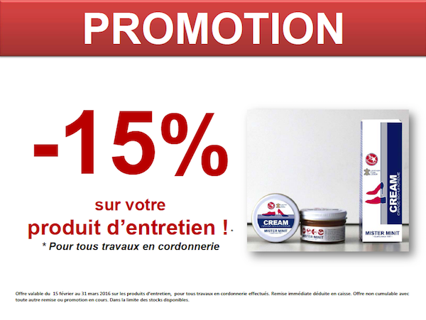 Promo Mister Minit Angers Grand Maine