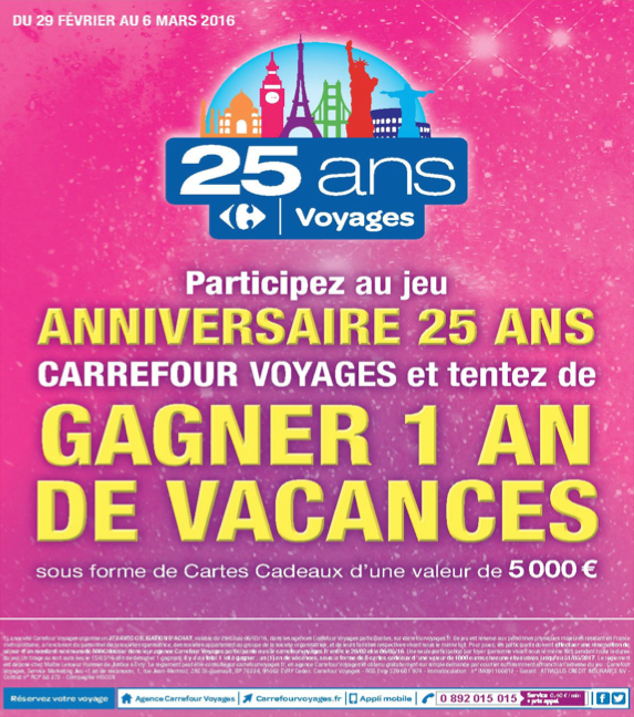 1 an de Voyage à gagner
