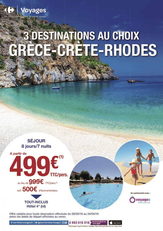 Promotion Grèce Carrefour Voyages Grand Maine Angers