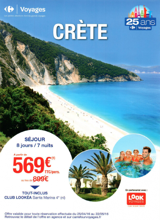 Offre Voyage Crete Carrefour Voyages Grand Maine Angers