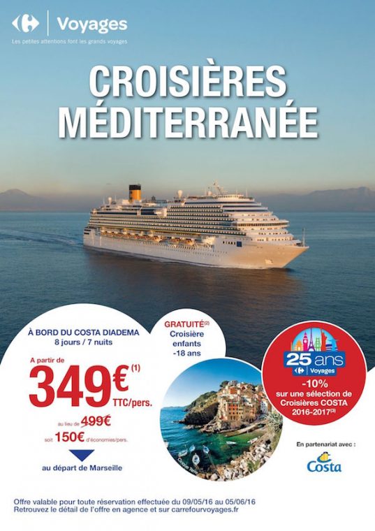 Offre COSTA Carrefour Voyages Angers Grand Maine