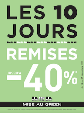 les 10 jours mise au green