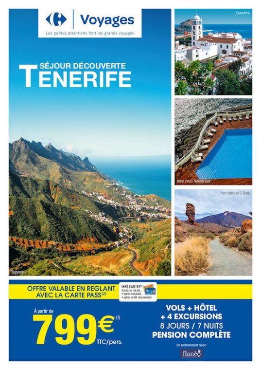 Offre Tenerife Carrefour Voyages Angers Grand Maine