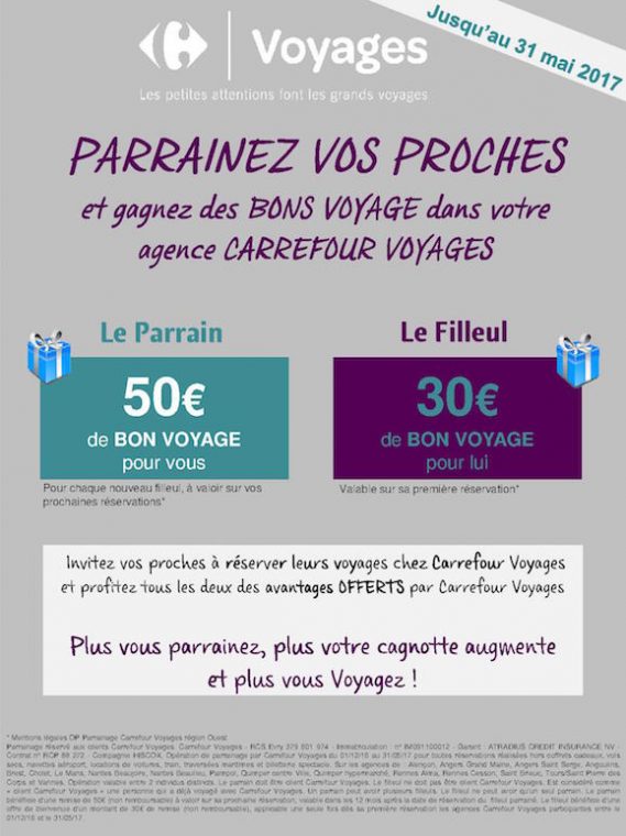 Parrainage Carrefour Voyages Grand Maine