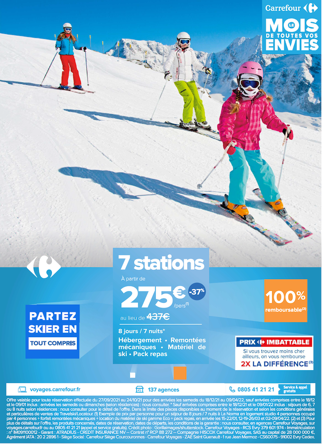 carrefour voyage sejour ski