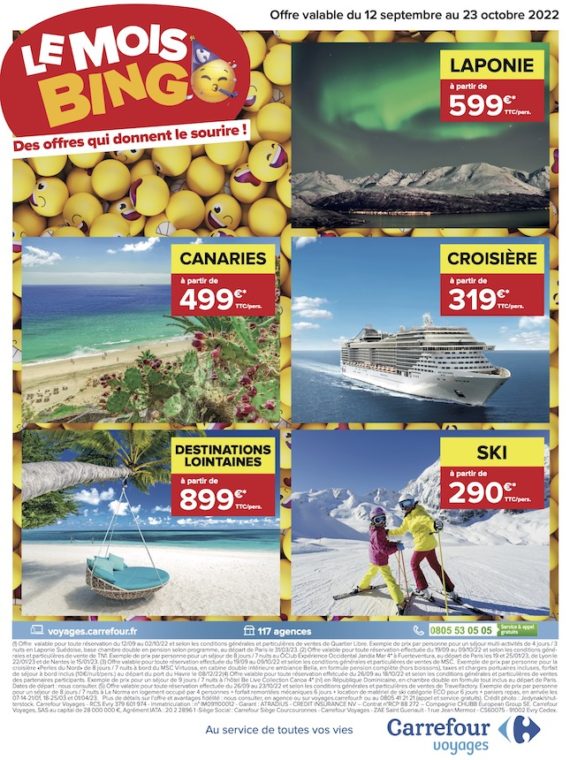 Le mois Bingo chez Carrefour Voyage