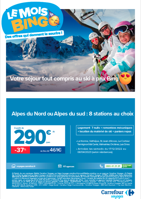 voyage carrefour ski