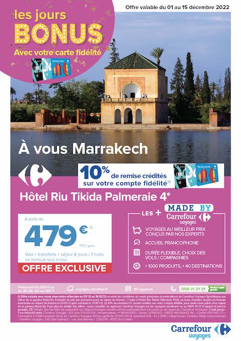 Carrefour Voyages, Jours bonus pour le Maroc