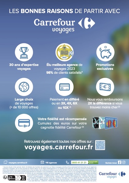 Les bonnes raisons pour choisir Carrefour Voyages