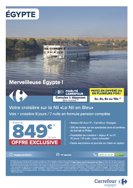 Croisière Nil Bleu Carrefour Voyages