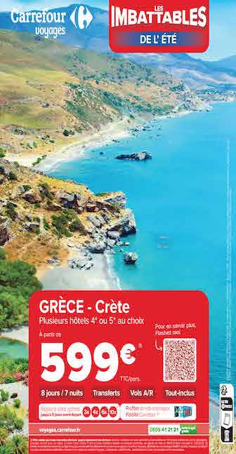 profitez des imbattables de l'été par carrefour voyages en crete