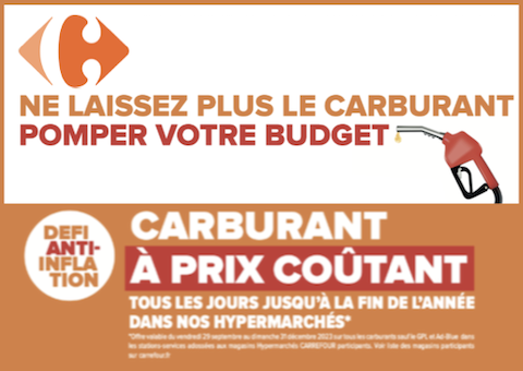 Carburant à prix coûtant dans votre hypermarché Carrefour Grand Maine