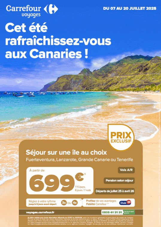 Offre de Carrefour voyages à Grand Maine