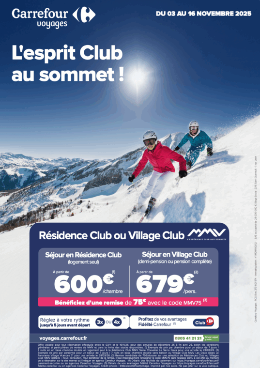 Offre Carrefour Voyages à Grand Maine