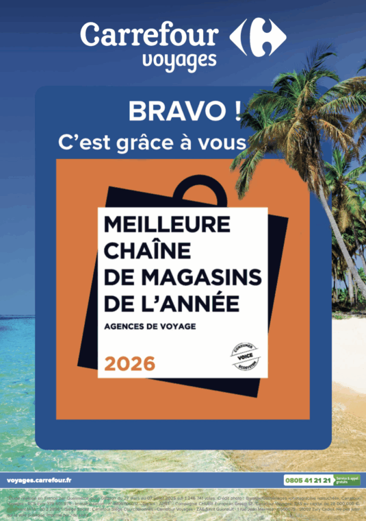 Carrefour Voyage : meilleure chaîne de magasins 2026